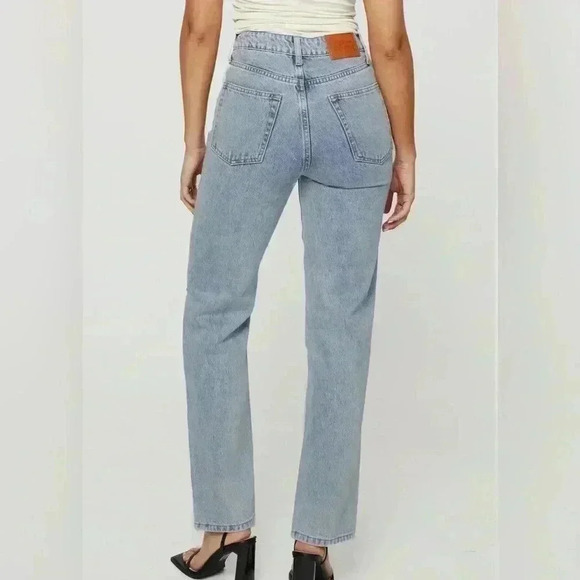 Princess Polly Holland Ripped High Waist Straight Leg Jeans Size US 10‎ - Picture 7 of 8